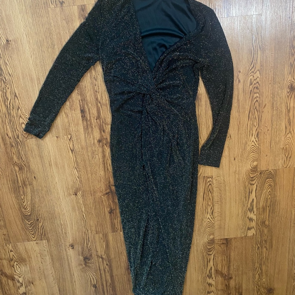 long sleeve glitter dress